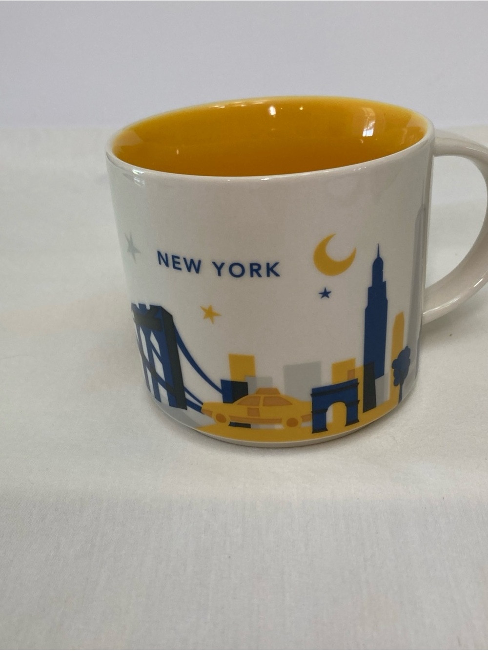 Starbucks New York “You Are Here” collection Ceramic Mug with Yellow Interior